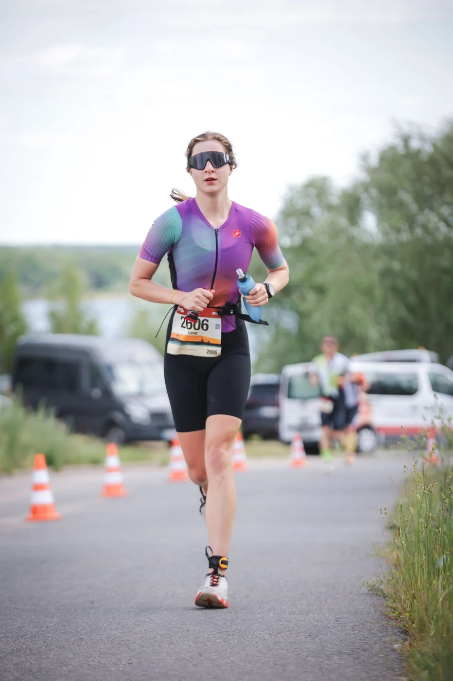 Triathletin beim Laufen
